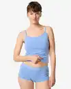 Bild 1 von Damen-Boxershorts aus Baumwolle mit „everyday“ auf dem Bund blau