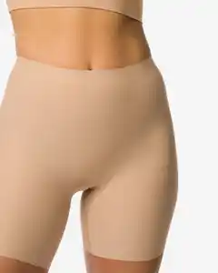 Mittelstark figurfreundliche Radlerhose mit hoher Taille beige