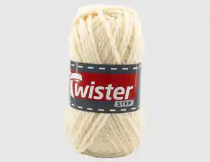 Strickgarn Twister Step Wollweiß