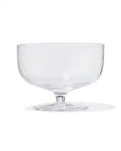 Eisschale, Bergen, Glas mit Twist-Relief