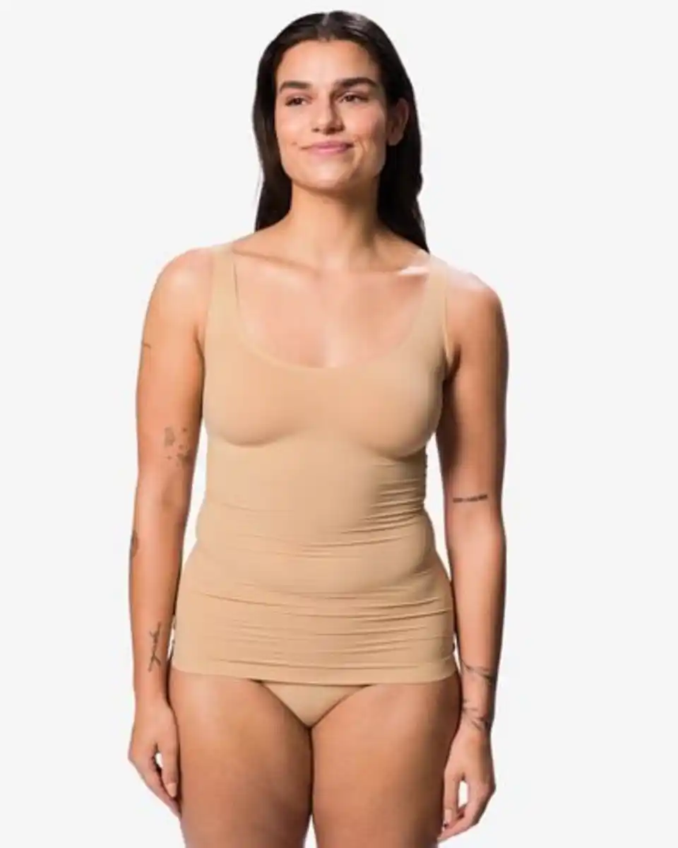 Bild 1 von Mittelstark figurfreundliches Damenhemd beige