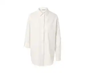 Lange Leinenbluse, weiß