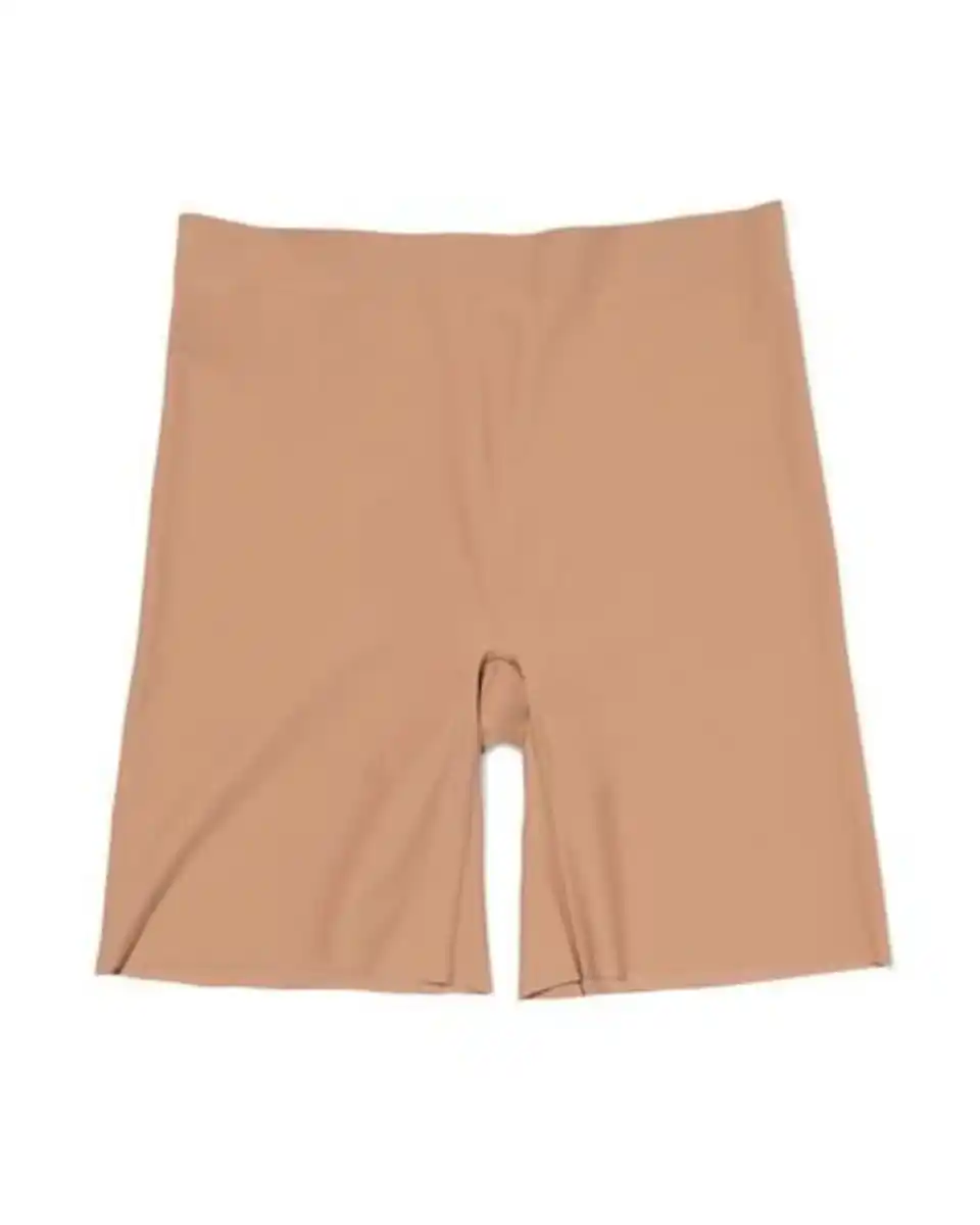 Bild 3 von Damen-Radlerhose mit hohem Bund mittelstark figurfreundlich Elasthan Flachnähte hellbraun