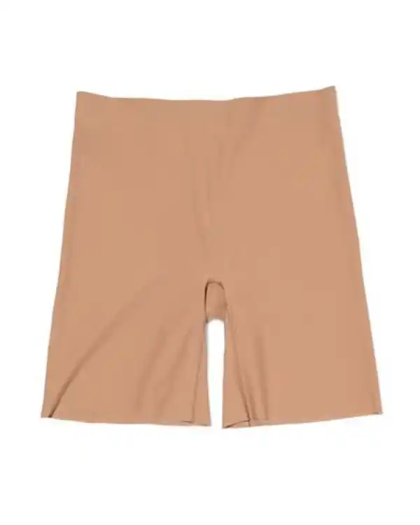 Bild 3 von Damen-Radlerhose mit hohem Bund mittelstark figurfreundlich Elasthan Flachnähte hellbraun
