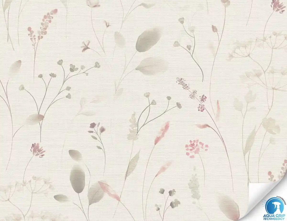 Bild 1 von Vorgeleimte Vliestapete Blume Beige