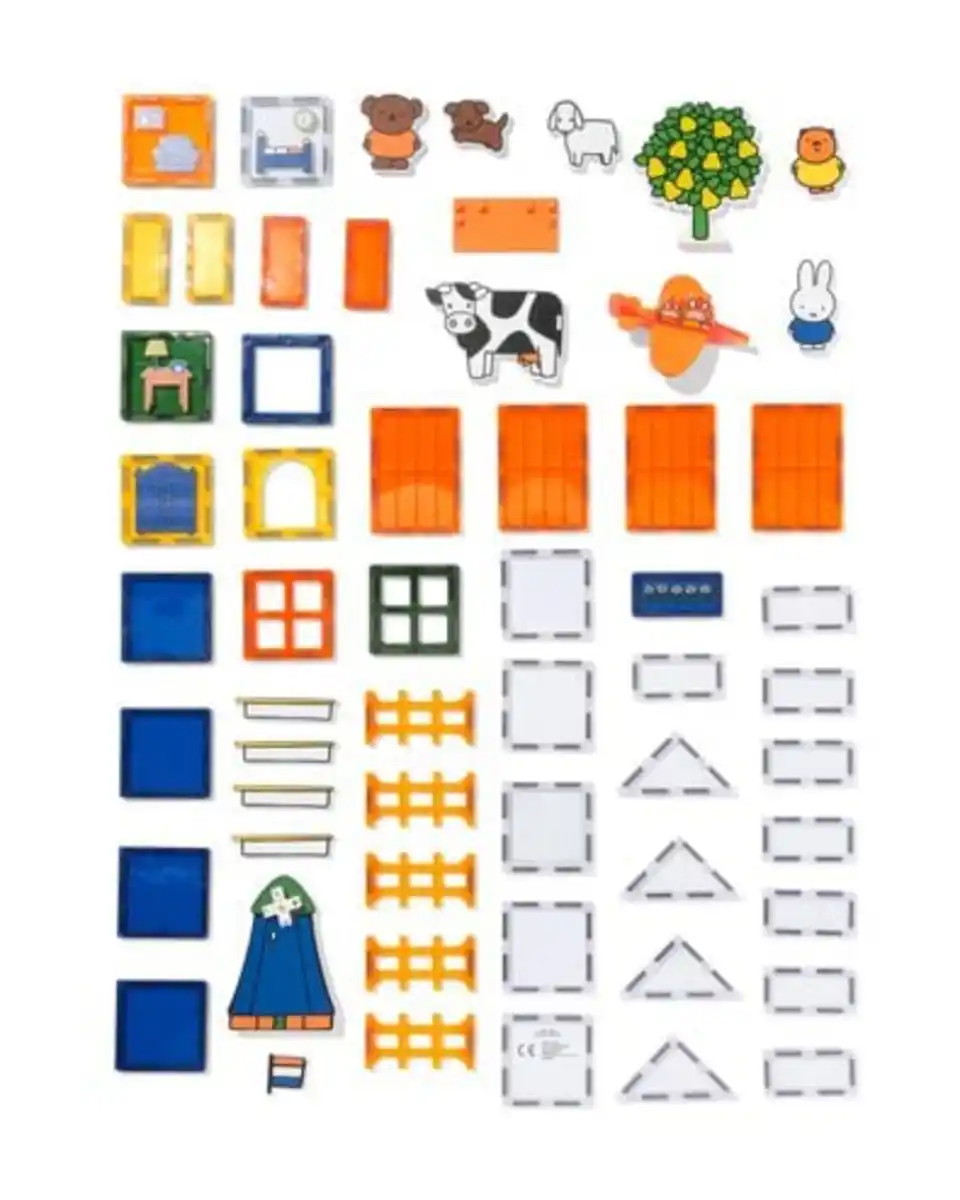 Bild 2 von Miffy magnetische Baukacheln mit Freunden 52-teilig