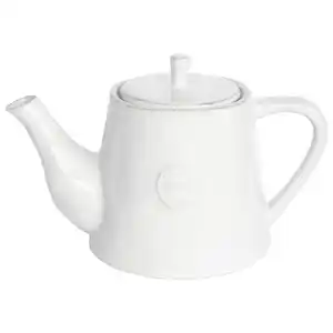 Costa Nova Teekanne Nova, Weiß Hochglanz, Keramik, 1.08 L, 24x15x14 cm, Handmade in Europe, Kaffee & Tee, Kannen, Teekannen