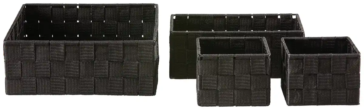 Bild 1 von Korbset Kelly in Schwarz, 4 Stk., Schwarz