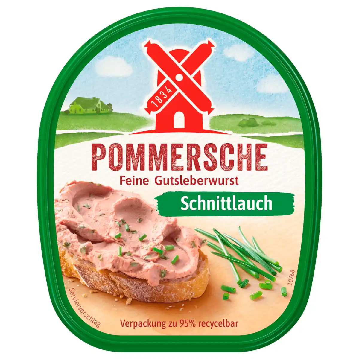 Bild 1 von Rügenwalder Mühle Pommersche Gutsleberwurst Schnittlauch 125g