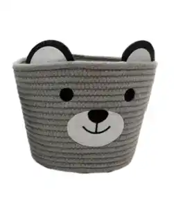 Aufbewahrungskorb Bär, grau