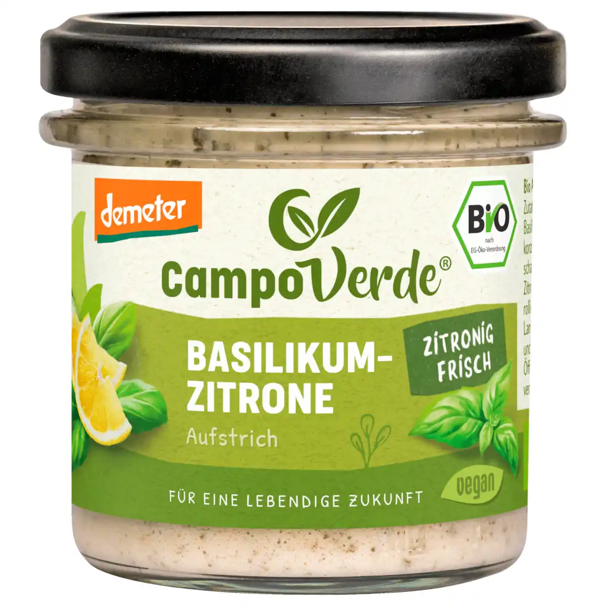 Bild 1 von Campo Verde Bio Demeter Basilikum Zitrone Aufstrich 135g