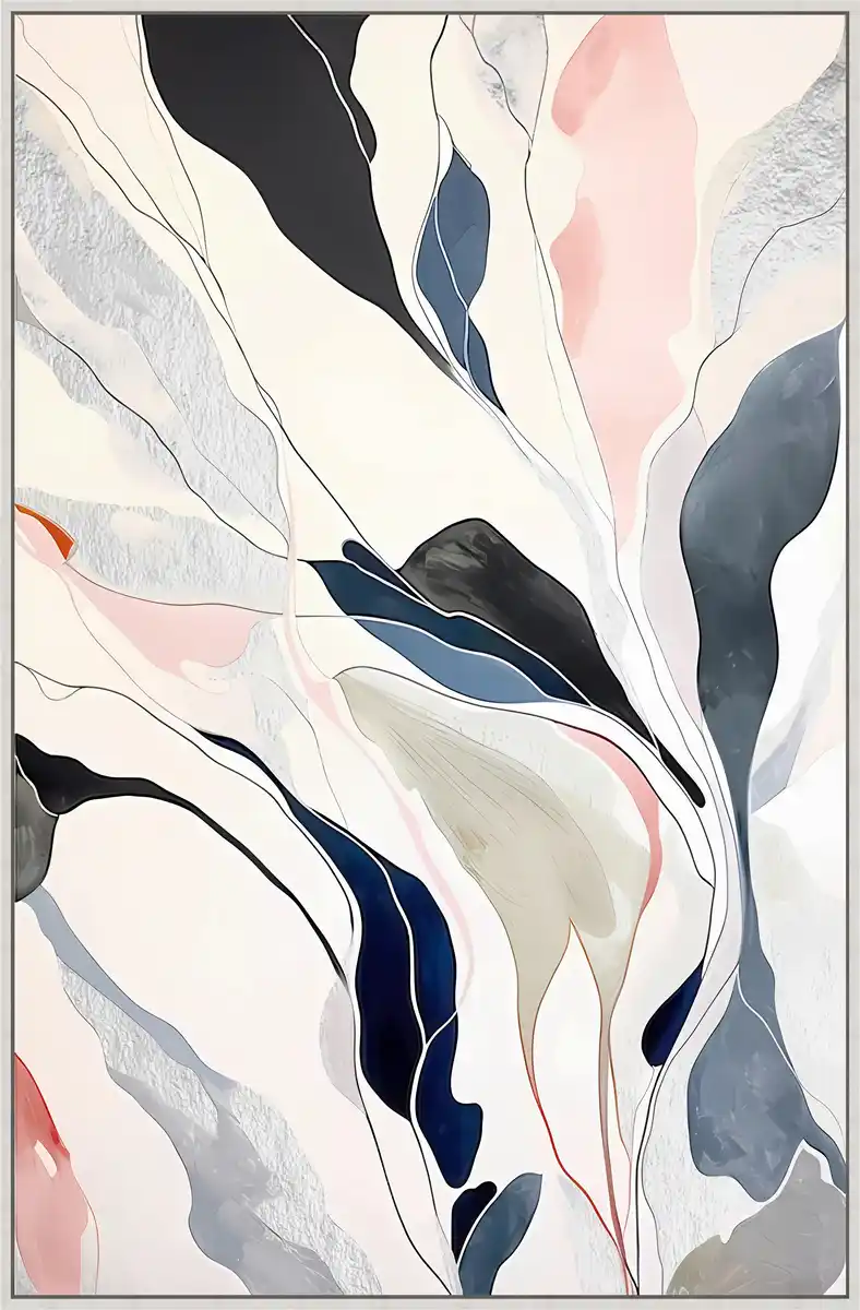 Bild 1 von Keilrahmenbild Lotta ca. 60x90cm, Blau, Creme, Weiß, Blaugrau