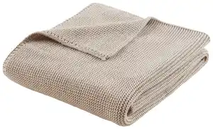 Babydecke Babystrick in Grau, Grau