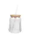 Bild 1 von Trinkglas mit Bambusdeckel, transparent