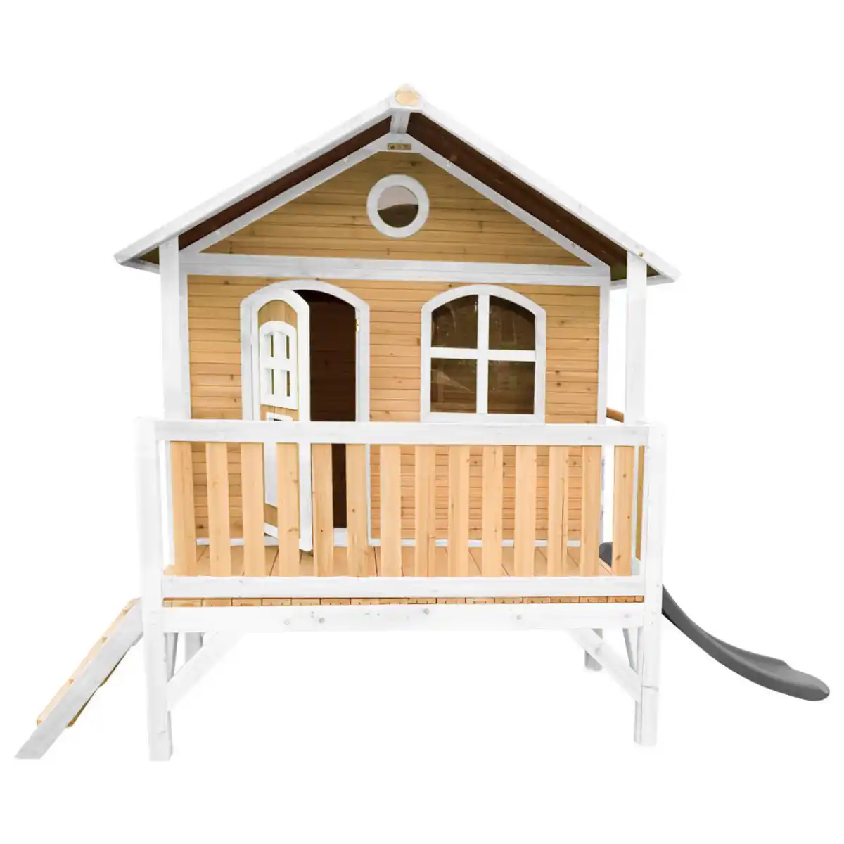 Bild 1 von Spielhaus, Braun, Grau, Weiß, Holz, Kunststoff, 349x233x212 cm, EN 71, CE, FSC 100%, Outdoor Spielzeug, Spielhäuser