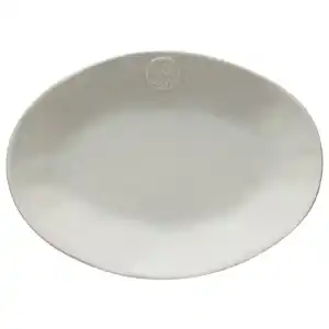 Costa Nova Servierplatte Nova, Hellgrau, Keramik, oval, 22x3x30 cm, Handmade in Europe, Tischkultur & Servieren, Servierplatten