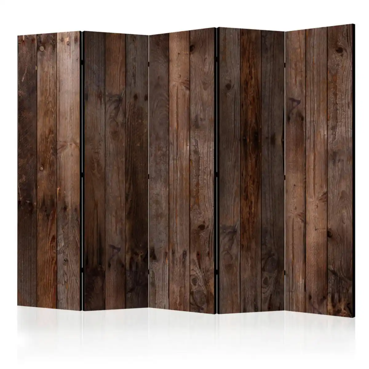 Bild 1 von artgeist Paravent, Braun, Cappuccino, Holz, Textil, Kiefer, massiv, Holzoptik, 225x172x3 cm, Motiv auf Vorder- und Rückseite, Wohnzimmer, Raumteiler & Paravents, Paravents