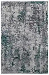 Webteppich Malik 2 in Creme/Hellgrün ca.120x170cm, Creme, Hellgrün