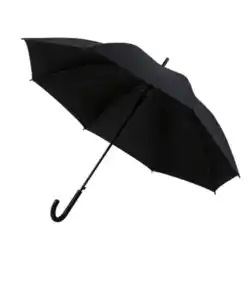 Schwarzer Stockschirm, schwarz