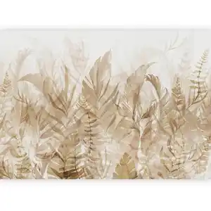artgeist Fototapete, Beige, Hellbraun, Textil, Blätter, 300x210 cm, CE, Tapeten & Wandverkleidungen, Fototapeten