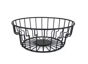 Obstschale Cage in Schwarz Ø ca.24cm, Schwarz