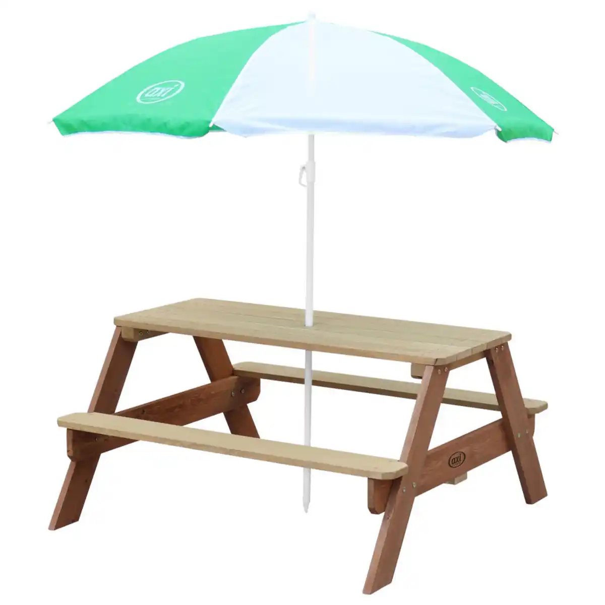 Bild 1 von Kinder-Gartenset, Braun, Grün, Weiß, Holz, Hemlocktanne, 97.7x48.7x95 cm, CE, FSC 100%, Gartenmöbel, Kinder-Gartenmöbel