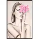 Bild 1 von Wandkraft Bild, Rosa, Hellbraun, Kunststoff, Textil, 80x120x10 cm, einfache und schnelle Anbringung, matt, gerahmt, Bilder und Zubehör, Wandbilder, Sonstige Wandbilder
