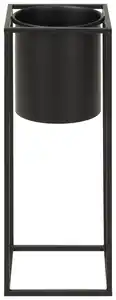 Übertopf Kiara aus Eisen in Schwarz, Schwarz