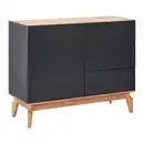 Bild 1 von Sideboard Fosco Grau/Eichefarben Echtholz, Grau, Eichefarben