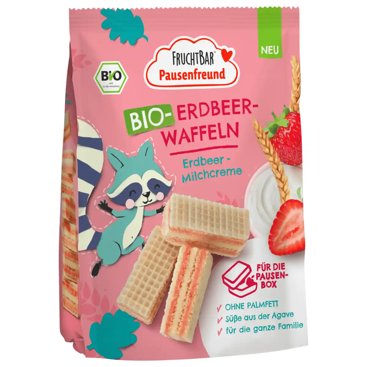 Bild 1 von FruchtBar Bio-Erdbeer-Waffeln 100g