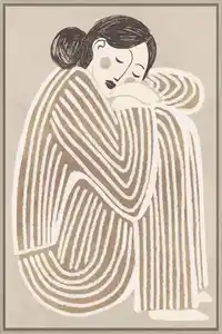Keilrahmenbild Lotta ca. 60x90cm, Naturfarben, Schwarz, Beige