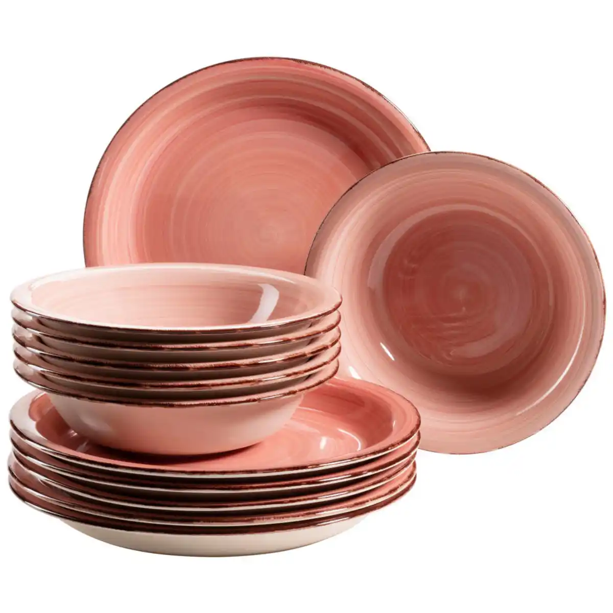 Bild 1 von Mäser Tafelservice, Koralle, Keramik, 12-teilig, handbemalt, Essen & Trinken, Geschirr, Geschirr-Sets, Tafelservice