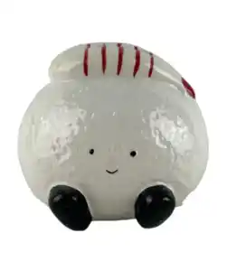 Sparfigur aus Keramik, weiß