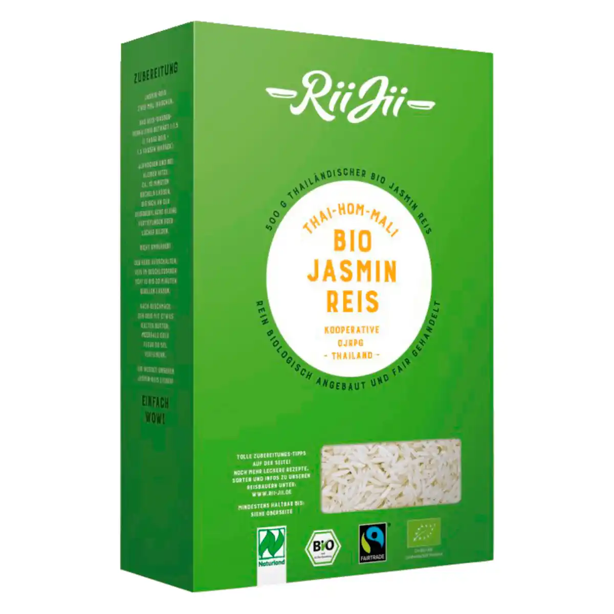 Bild 1 von RiiJii Bio Jasmin Reis Thai Hom Mali 500g