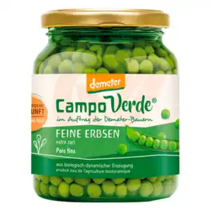 Campo Verde Bio Demeter Feine Erbsen 215g