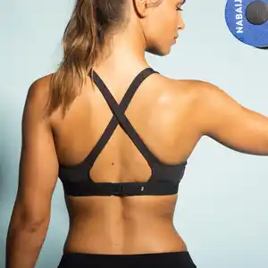 DECATHLON Sportbikini Oberteil Aquagym Aquabike Damen Aquabra - schwarz