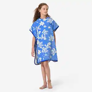 DECATHLON Surf-Poncho Kinder 110–135 cm 500 Biscus blau