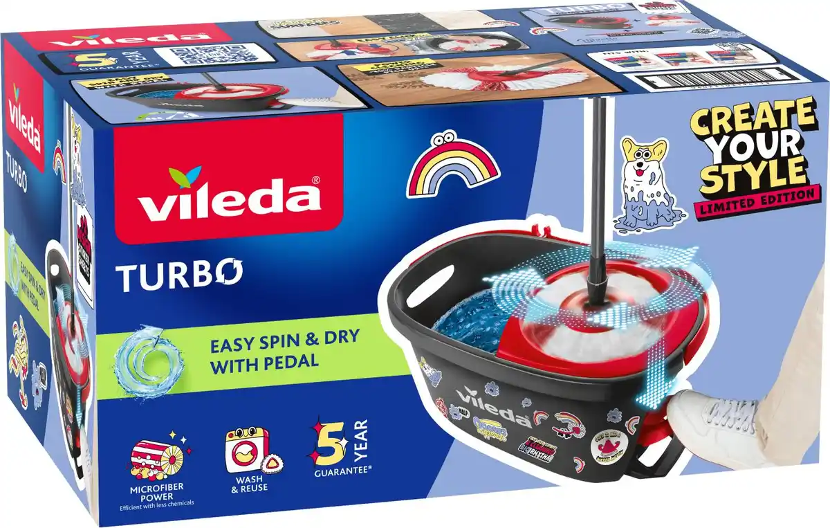 Bild 2 von VILEDA Wischmopp-Set »TURBO« (Create Your Style Ltd. Ed.), 3-teilig