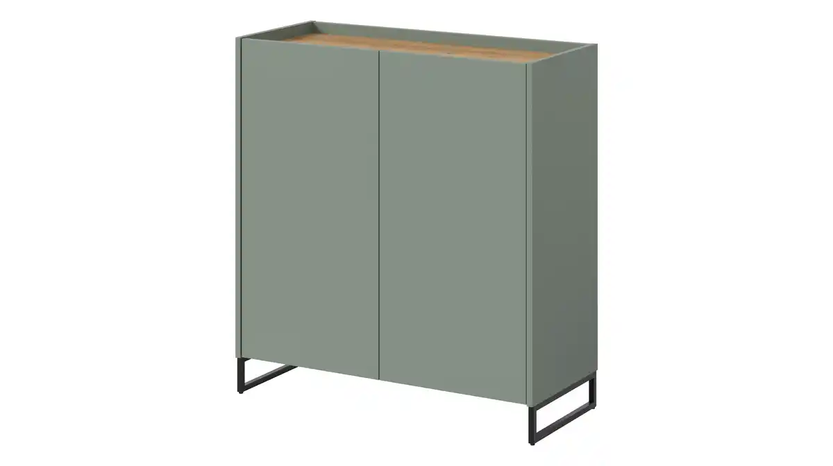 Bild 1 von Kommode grün Artisan Eiche 90 x 38 cm - 2-türig - DRIVE