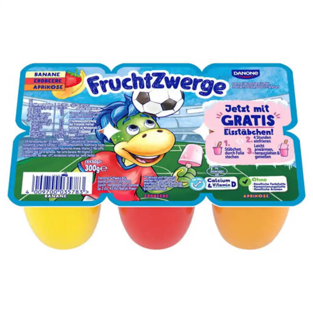 Bild 1 von DANONE Fruchtzwerge 300 g, Banane-Erdbeere-Aprikose