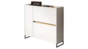 Schuhschrank weiß Artisan Eiche 110 x 94 cm - DRIVE