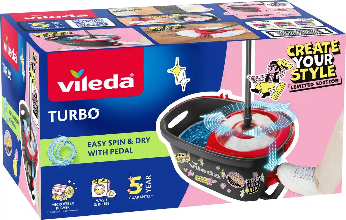 Bild 2 von VILEDA Wischmopp-Set »TURBO« (Create Your Style Ltd. Ed.), 3-teilig