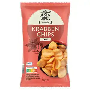 ASIA GREEN GARDEN Krabbenchips 100 g, Chili