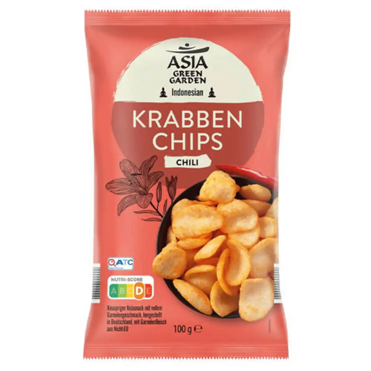 Bild 1 von ASIA GREEN GARDEN Krabbenchips 100 g, Chili