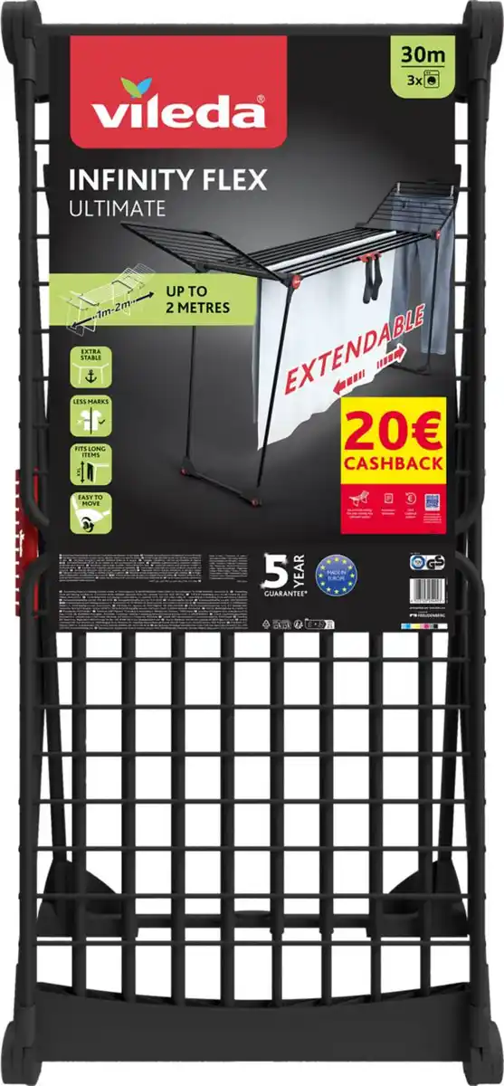 Bild 2 von VILEDA Ausziehbarer Wäscheständer »Infinity Flex Ultimate«