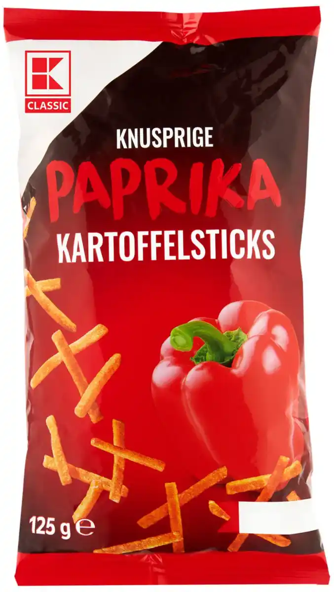 Bild 1 von K-CLASSIC Paprika-Kartoffelsticks, 125-g-Packg.