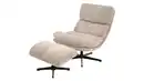 Bild 1 von Relaxsessel Cord mit Hocker beige - drehbar - LIORA