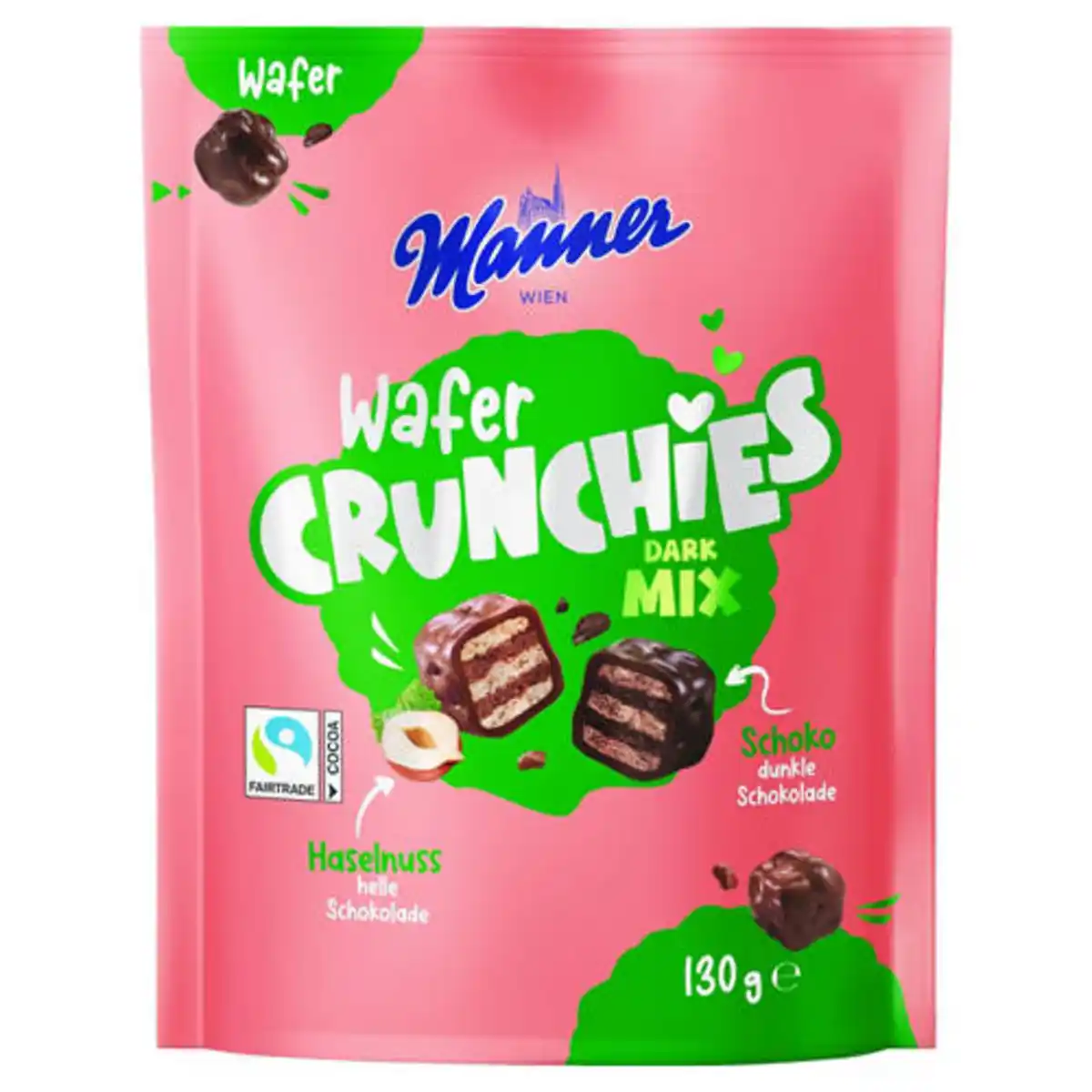 Bild 1 von MANNER Crunchies Mix 130 g, Wafer Crunch