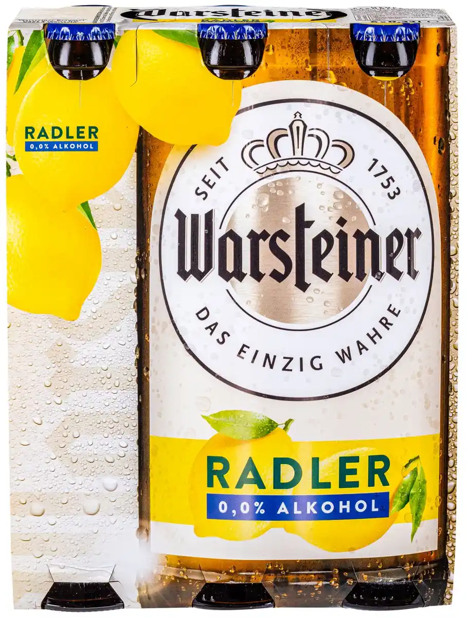 Bild 1 von WARSTEINER Radler 0,0 % oder Pilsener, 6 x 0,33-l-Fl.