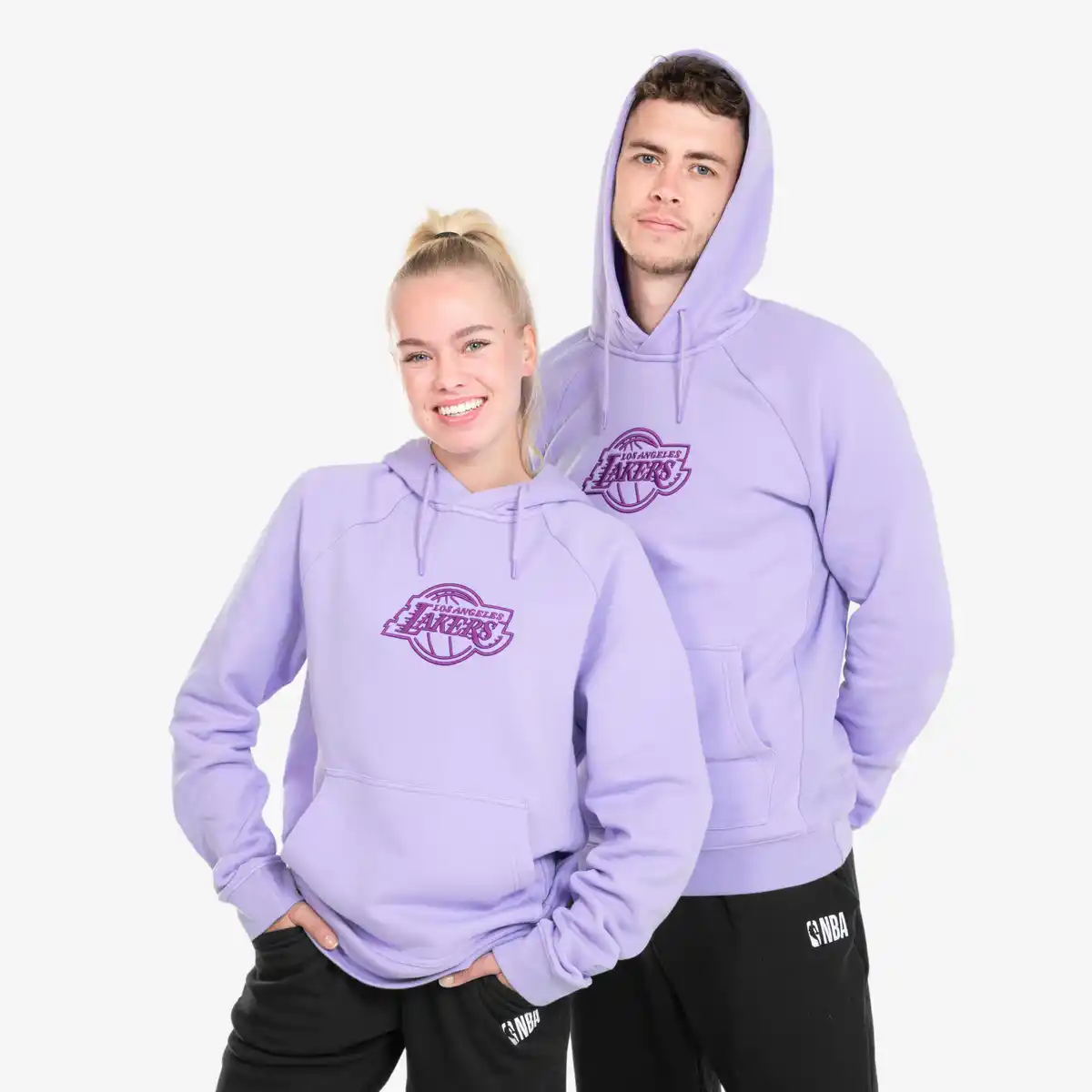 Bild 1 von TARMAK Damen/Herren Basketball Hoodie mit Kapuze Los Angeles Lakers NBA - 900 violett